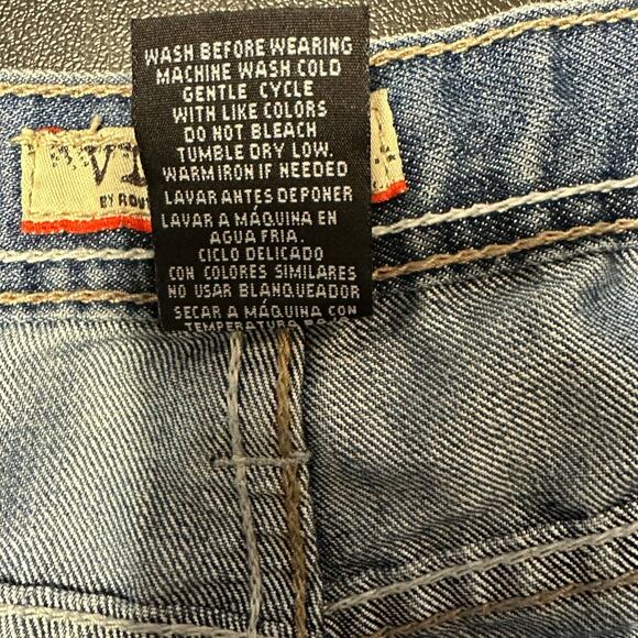 Vintage by Route 66 Slightly Distressed Wide Leg Jeans Size 32x30 - Picture 4 of 9